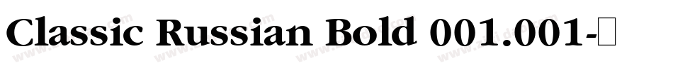 Classic Russian Bold 001.001字体转换